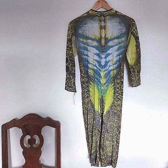 Pre-loved dinosaur catsuit onesie for costuming / upcycling - Picture 2 of 7